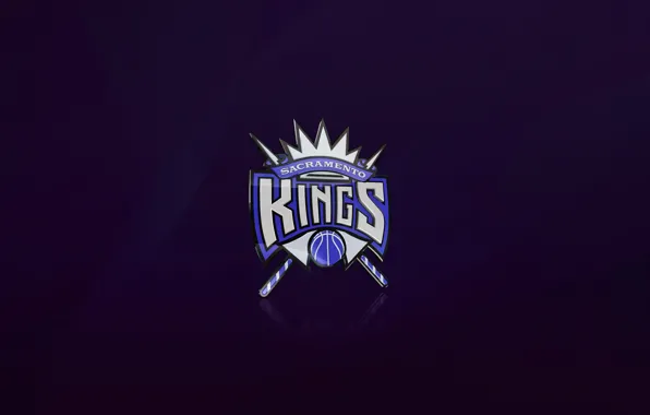 Картинка Баскетбол, Фон, Логотип, Фиолетовый, NBA, Sacramento Kings, Короли