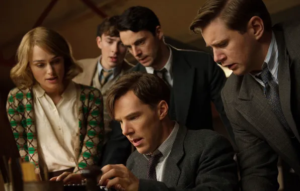 Девушка, люди, парни, Бенедикт Камбербэтч, Benedict Cumberbatch, 2014, The Imitation Game, Игра в имитацию