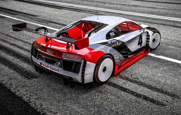 Audi, Машина, Асфальт, Audi R8, Motorsport, Рендеринг, Concept Art, Спорткар