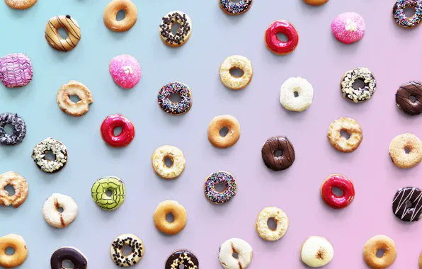Пончики, десерт, глазурь, donut