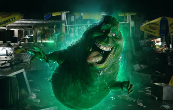 Green, cinema, wallpaper, logo, ghost, flying, umbrella, movie