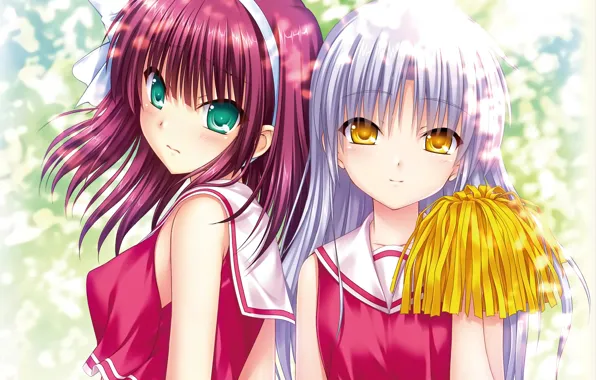 Girl, pink hair, green eyes, long hair, anime, beautiful, short hair, pretty