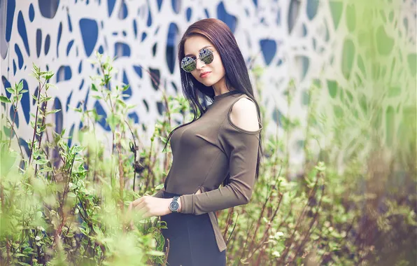 Girl, woman, young, sunglasses, long-haired