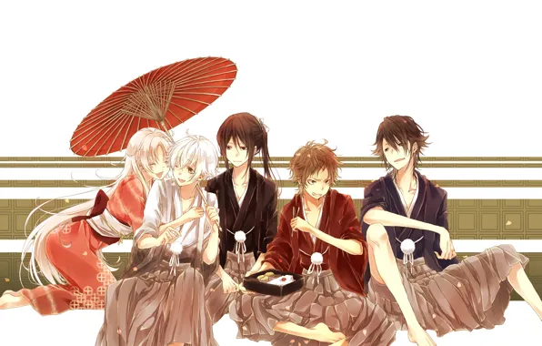 K Project, Yata Misaki, Fushimi Saruhiko, Yatogami Kuroh, Isana Yashiro, Neko (K Project)