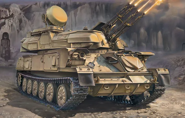 СССР, Шилка, ЗСУ-23-4, Афганская война, советская зенитная самоходная установка, 23-мм