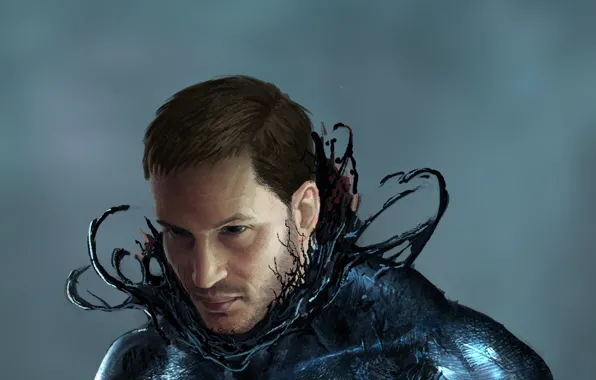 Лицо, фон, арт, покрытие, Веном, Venom, Эдди Брок