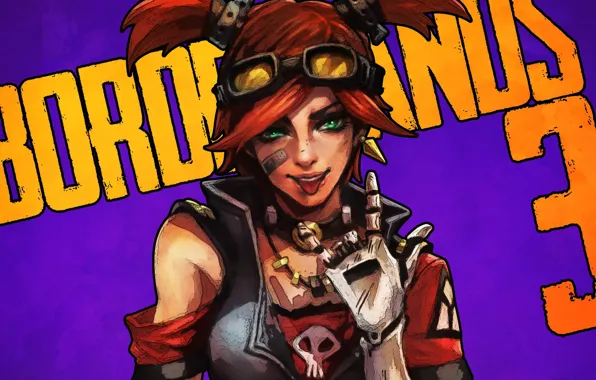 Девушка, рука, очки, рыжая, протез, borderlands, gaige