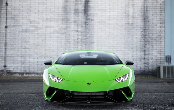 Lamborghini, Green, Front, Italia, VAG, Huracan