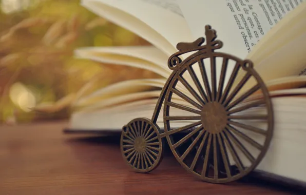 Велосипед, фон, обои, колесо, книга, разное, книжка, страницы