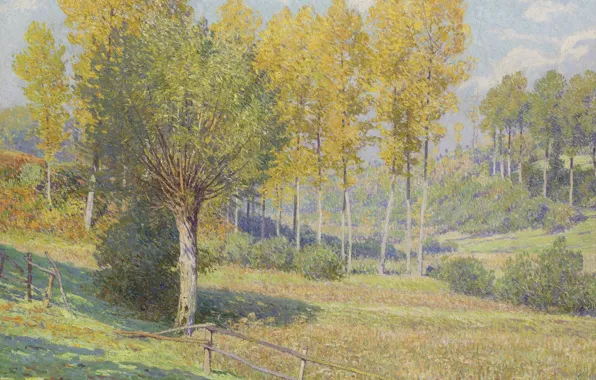 Осень, пейзаж, картина, Rodolphe Wytsman, Родольф Уитсман