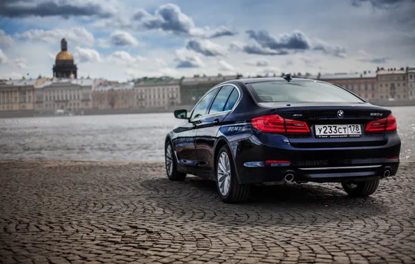 Car, машина, авто, city, туман, гонка, bmw, бмв