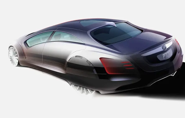 Дизайн, рисунок, Mercedes-Benz, F700, концепт