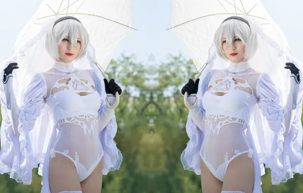 Sexy, cosplay, erotic, blonde, swimsuit, costume