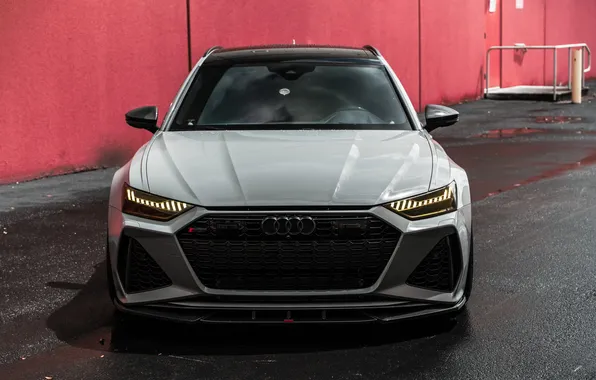 Audi, Light, Front, Grey, RS6, Audi RS6, Sight, RS6 C8