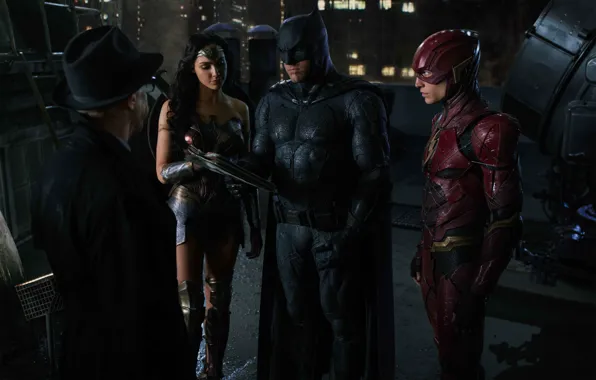 Картинка batman, бэтмен, готэм, gal gadot, wonder woman, flash, dc comics, justice league