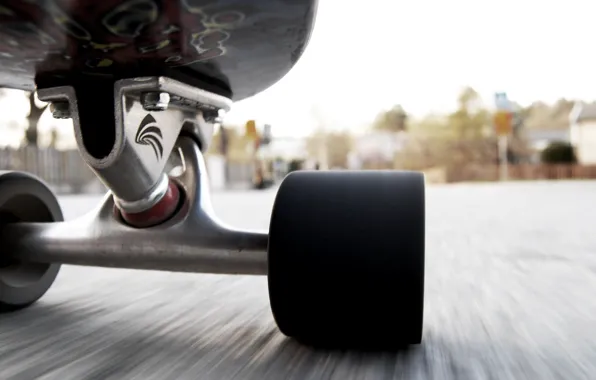 Wheels, wood, skate, ground