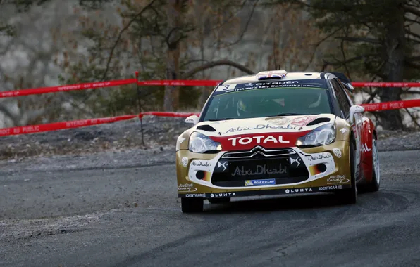 Картинка Поворот, Citroen, DS3, WRC, Rally, Ралли, Monte Carlo, Kris Meeke