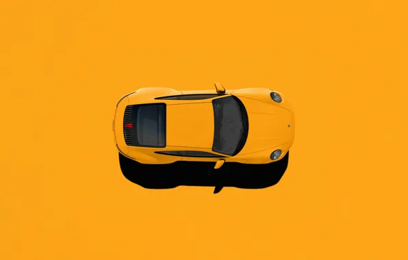 Авто, Машина, Render, Porsche 911, Вид сверху, Рендеринг, Supercar, Porsche 911 Carrera S