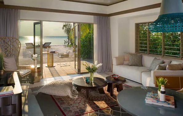 Комната, интерьер, терраса, Maldives, Maamunagau resort