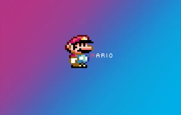 Марио, mario, пиксельный герой, пикселизация