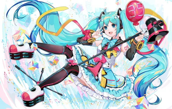 Девочка, vocaloid, hatsune miku, вокалоид, хатсуне мику