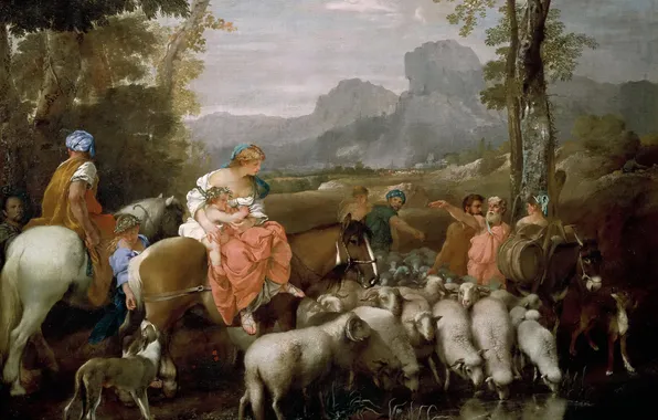 Картинка картина, мифология, Путешествие Иакова, Andrea di Leone
