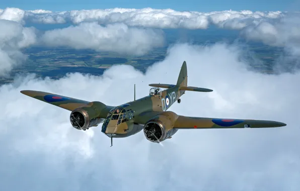 RAF, Вторая Мировая Война, Bristol Blenheim, Bristol Blenheim Mk.I, Легкий бомбардировщик