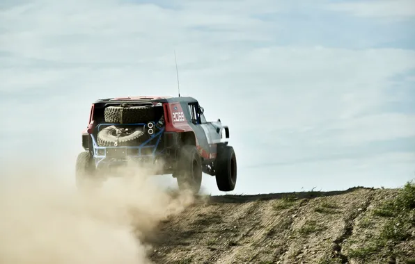 Дорога, небо, Ford, пыль, 2019, Bronco R Race Prototype