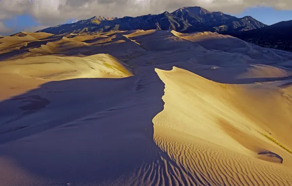 Горы, пустыня, Колорадо, США, Great Sand Dunes National Park