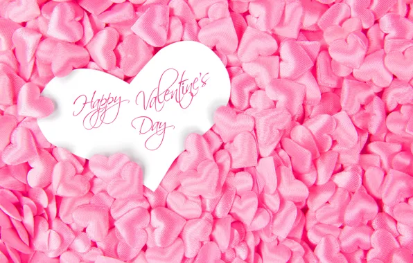 Сердечки, love, heart, pink, romantic, Valentine's Day, Happy