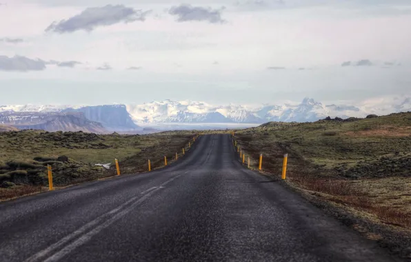 Дорога, перспектива, Iceland