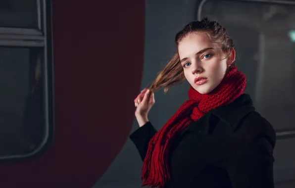 Шарф, губки, пальто, Михаил ∞ Полет, Гульнара Алюшева