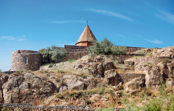 Картинка Горы, Храм, Армения, Хор Вирап