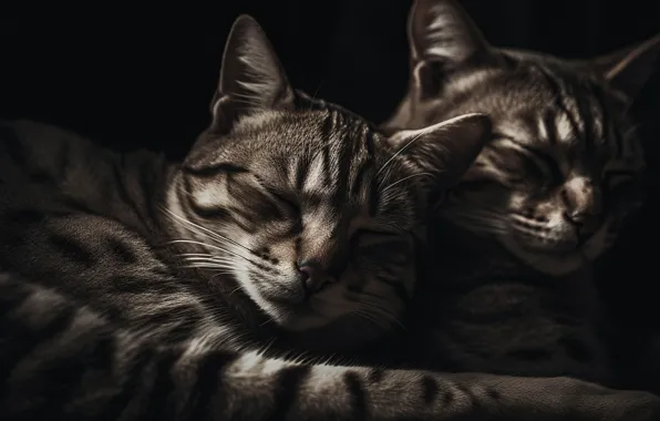 Кошка, кот, взгляд, кошки, поза, коты, мордашка, ИИ-арт