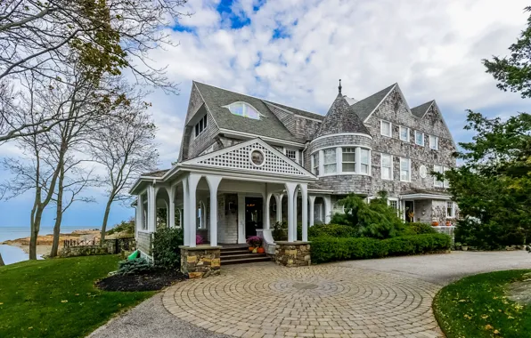 Luxury villa, Cape Cod, Cohasset, style home with Victorian influence, Kingsview