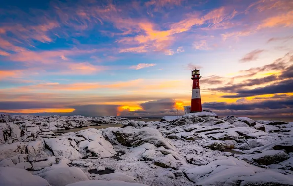 Картинка побережье, маяк, Норвегия, Rogaland