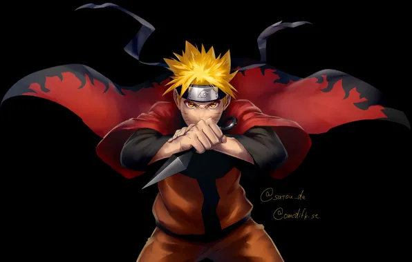 Парень, Наруто, Naruto, стойка, Uzumaki Naruto