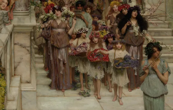 Весна, Лос-Анджелес, Los Angeles, Spring, Lawrence Alma-Tadema, Лоуренс Альма-Тадема, 1894, британский живописец