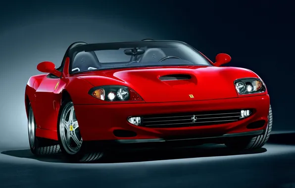 Картинка красный, Феррари, Ferrari, Суперкар, передок, 550, Barchetta, Pininfarina