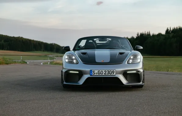 Картинка Porsche, front view, 718, Porsche 718 Spyder RS