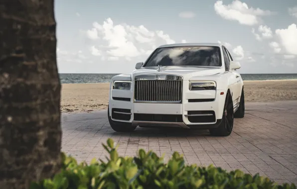 Картинка Rolls Royce, Sky, White, SUV, Sight, Cullinan