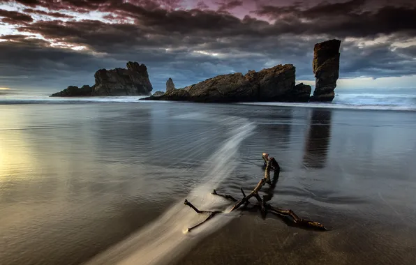 Море, пейзаж, скалы