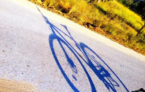 Shadow, Bicycle, Road, Greece, Biking, Country side
