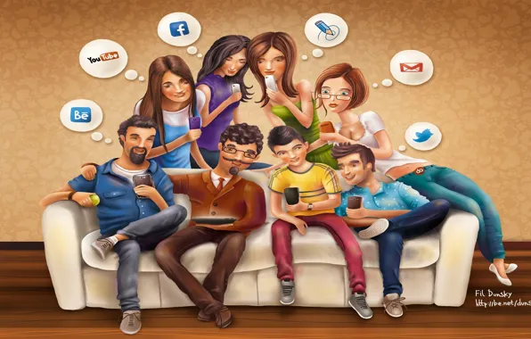 Facebook, email, youtube, twitter, социальные сети, social networks
