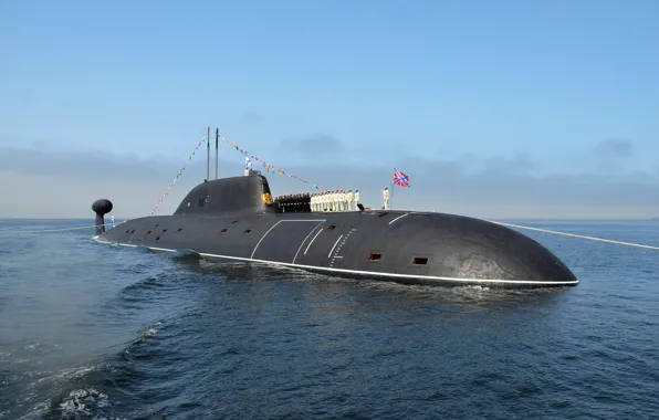 Лодка, субмарина, подводная, атомная, Парад, проект 971
