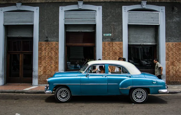 Car, old, street, classic, Cuba, Havana