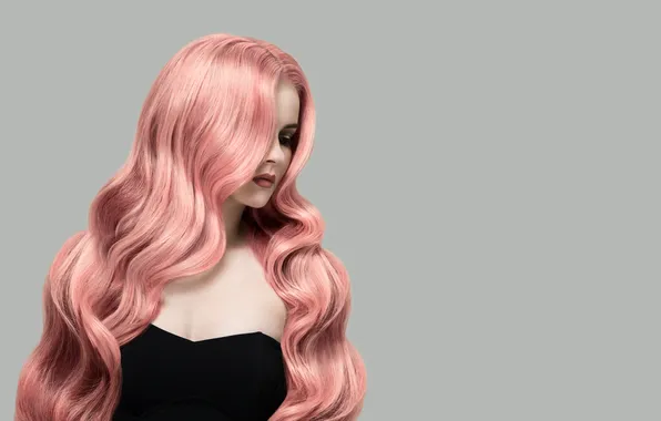 Girl, rose, woman, pink, color, portrait, hairdo