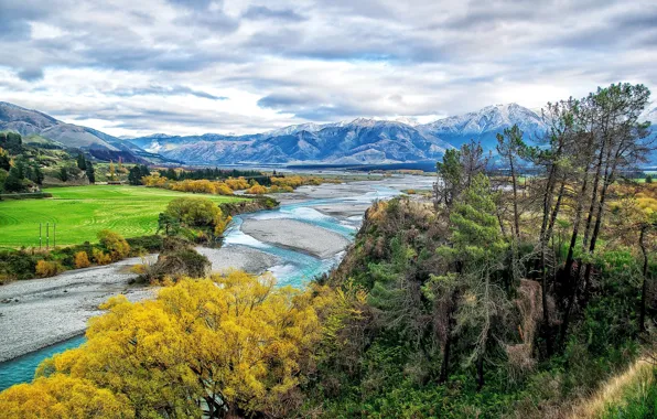 Картинка осень, горы, панорама