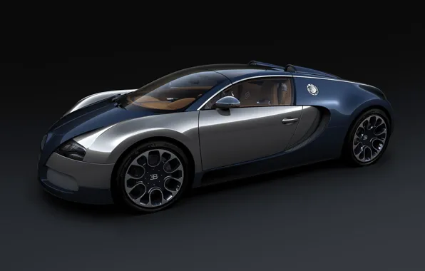 Bugatti, Veyron, карбон, темносинний