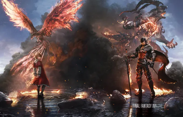 Феникс, Final Fantasy XVI, Клайв, Ифрит, Джошуа